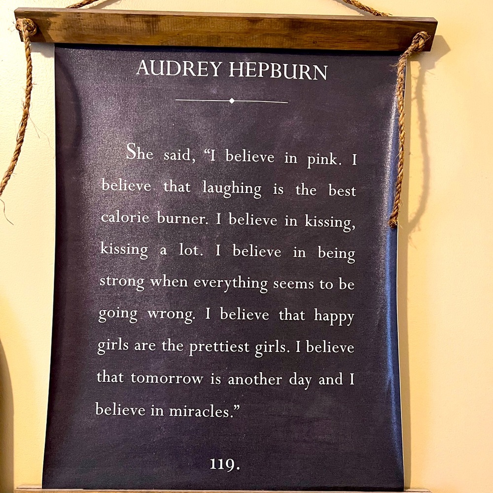 Audrey Hepburn wall decor